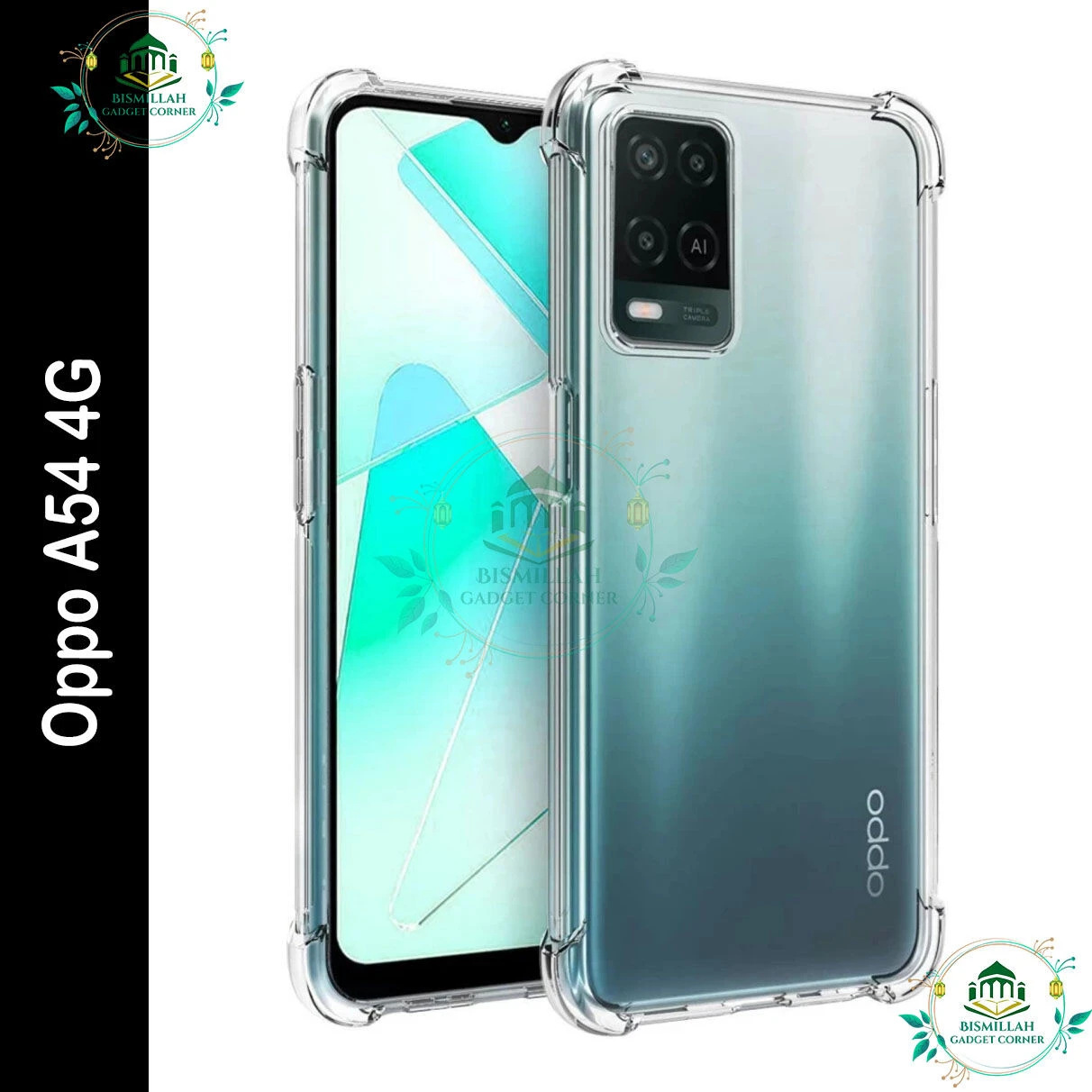 Transparent back cover For Oppo A54 4G Luxury transparent Protect Back Cover Soft Case