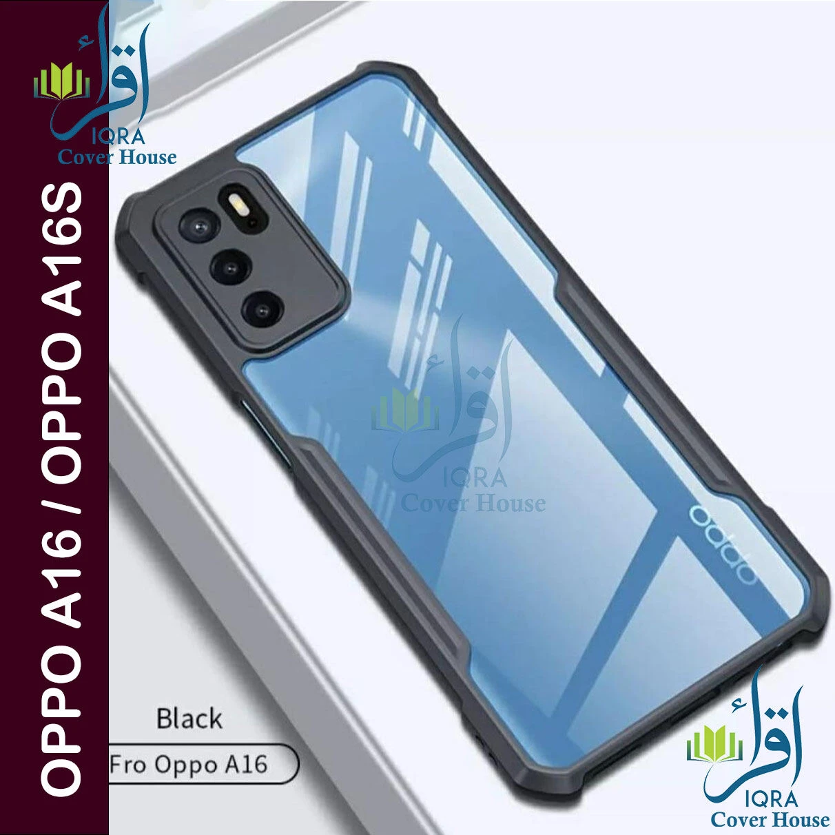 Xundd Back Cover for OPPO A16 / OPPO A16S Transparent Hybrid Hard PC Back Bumper
