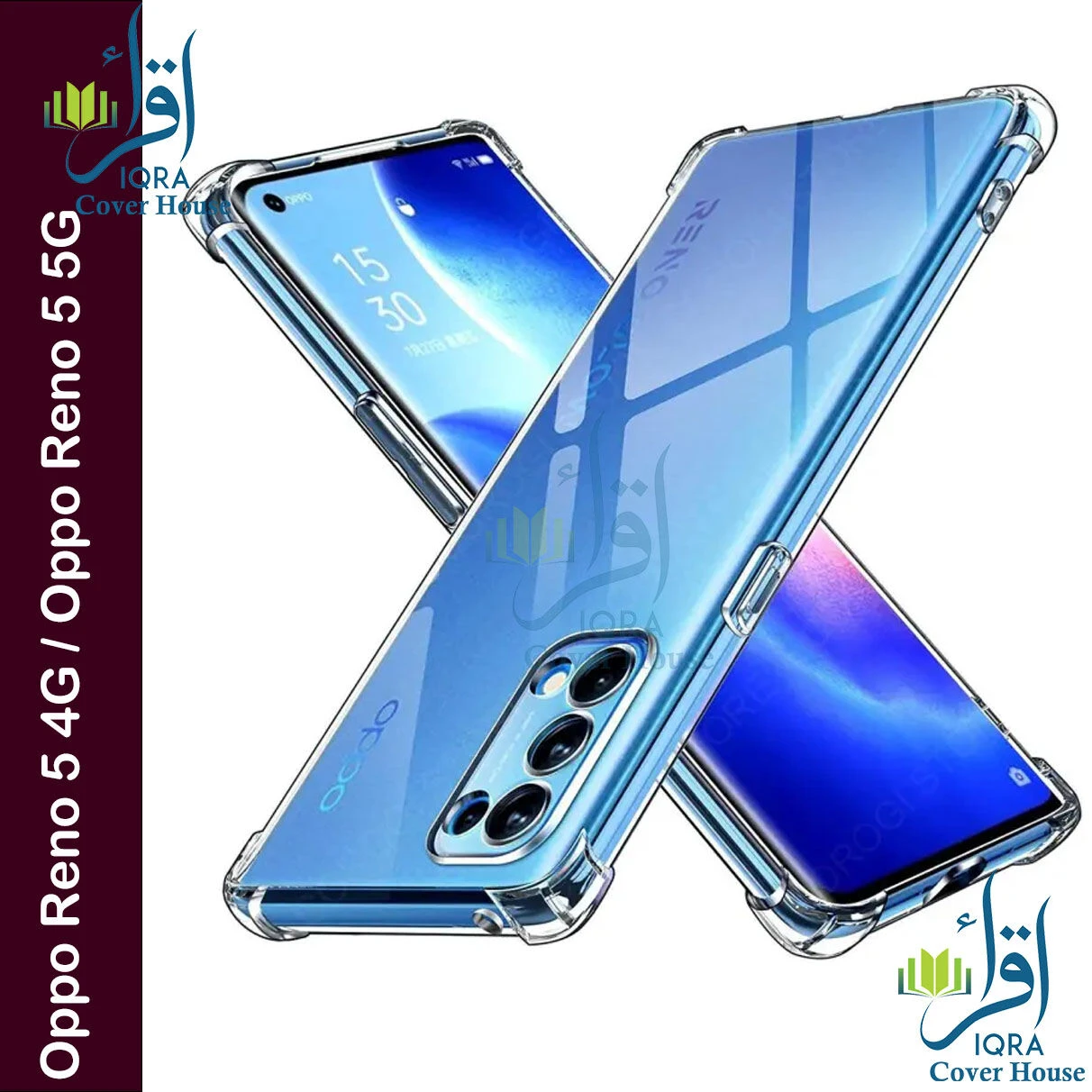 Transparent back cover For Oppo Reno 5 4G / Oppo Reno 5 5G Luxury transparent Protect Back Cover Soft Case