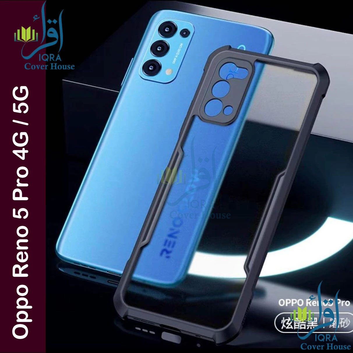 Xundd Back Cover for Oppo Reno 5 Pro 4G / Oppo Reno 5 Pro 5G Transparent Hybrid Hard PC Back Bumper