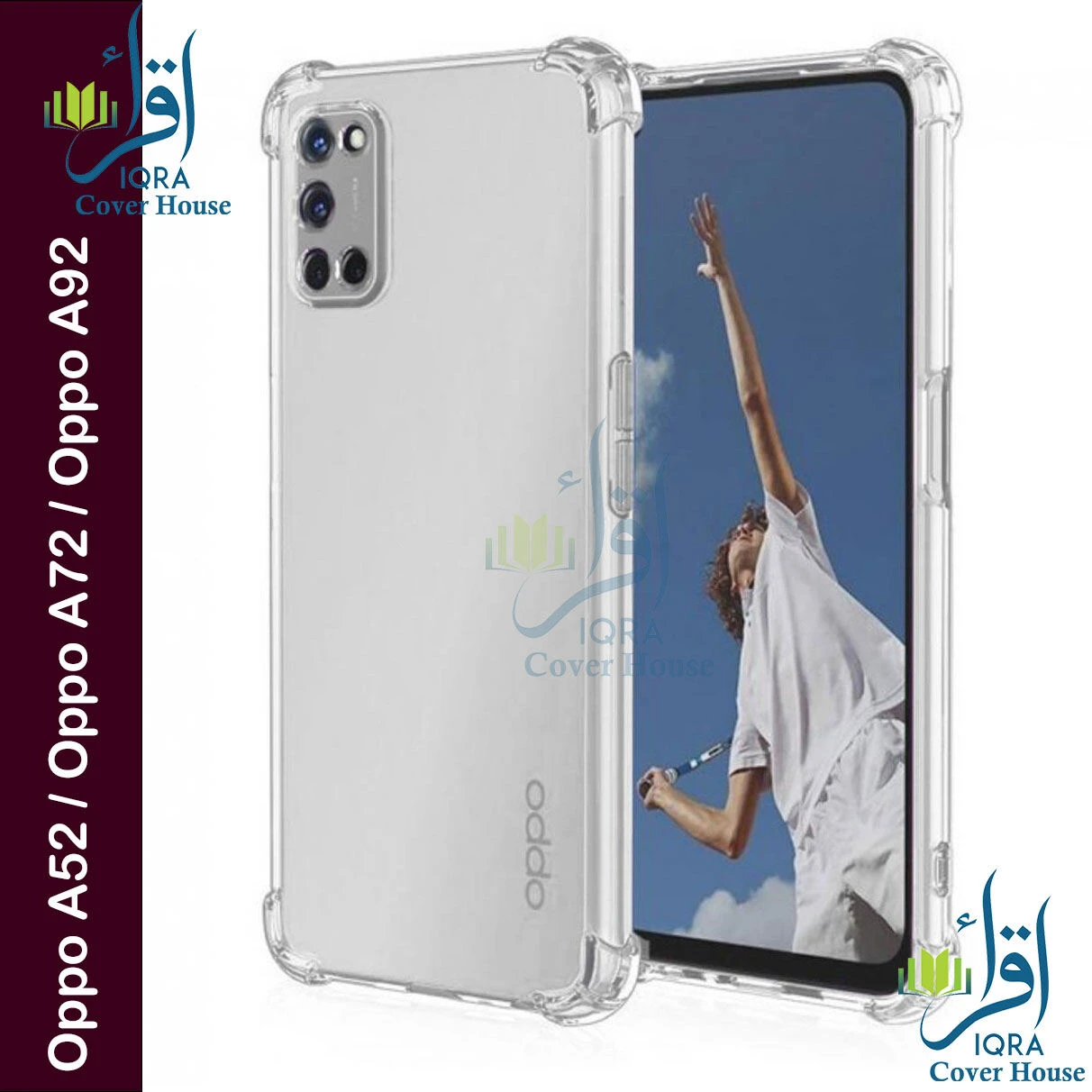 Transparent back cover For Oppo A52 / Oppo A72 / Oppo A92 Luxury transparent Protect Back Cover Soft Case