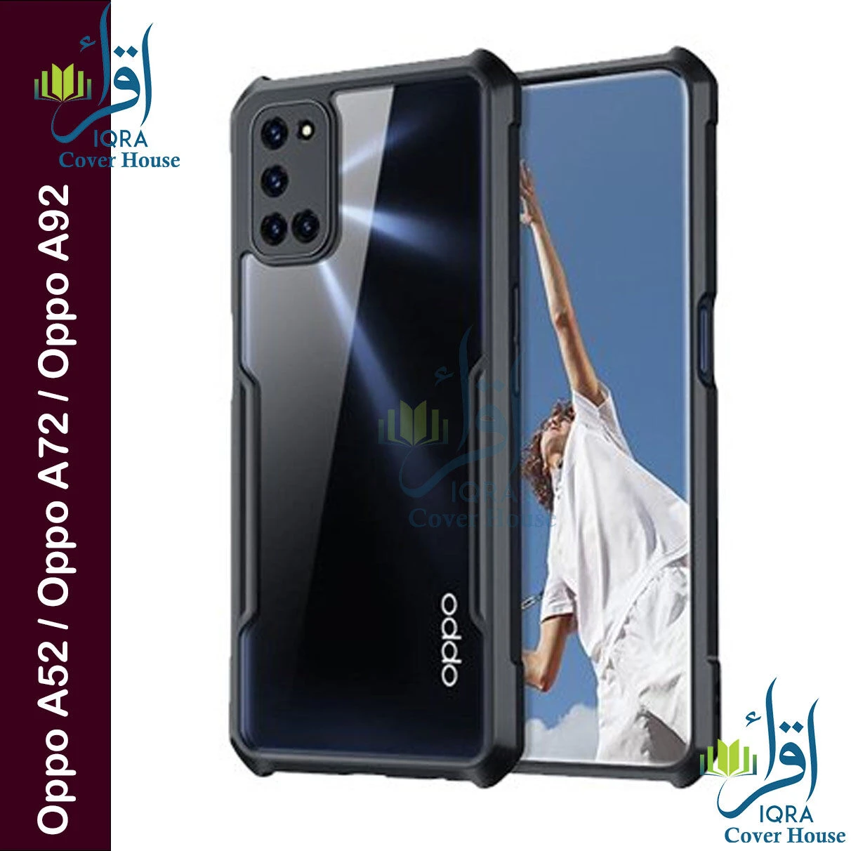 Xundd Back Cover for Oppo A52 / Oppo A72 / Oppo A92 Transparent Hybrid Hard PC Back Bumper