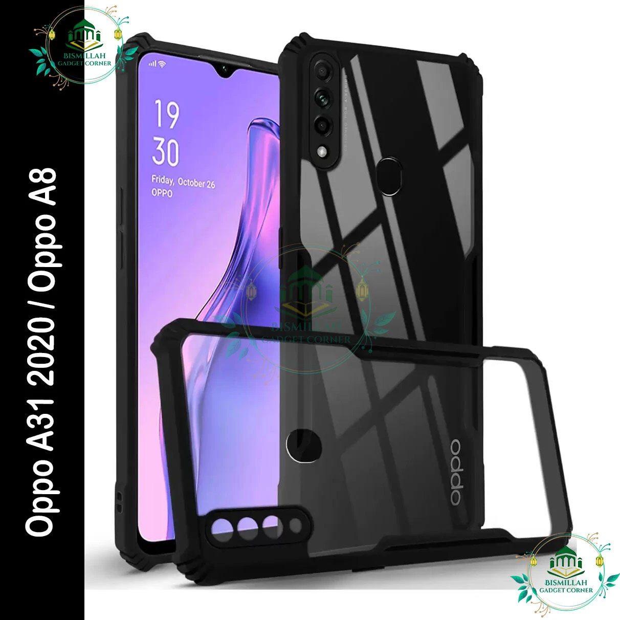 Xundd Back Cover for Oppo A31 2020 / Oppo A8 Transparent Hybrid Hard PC Back Bumper