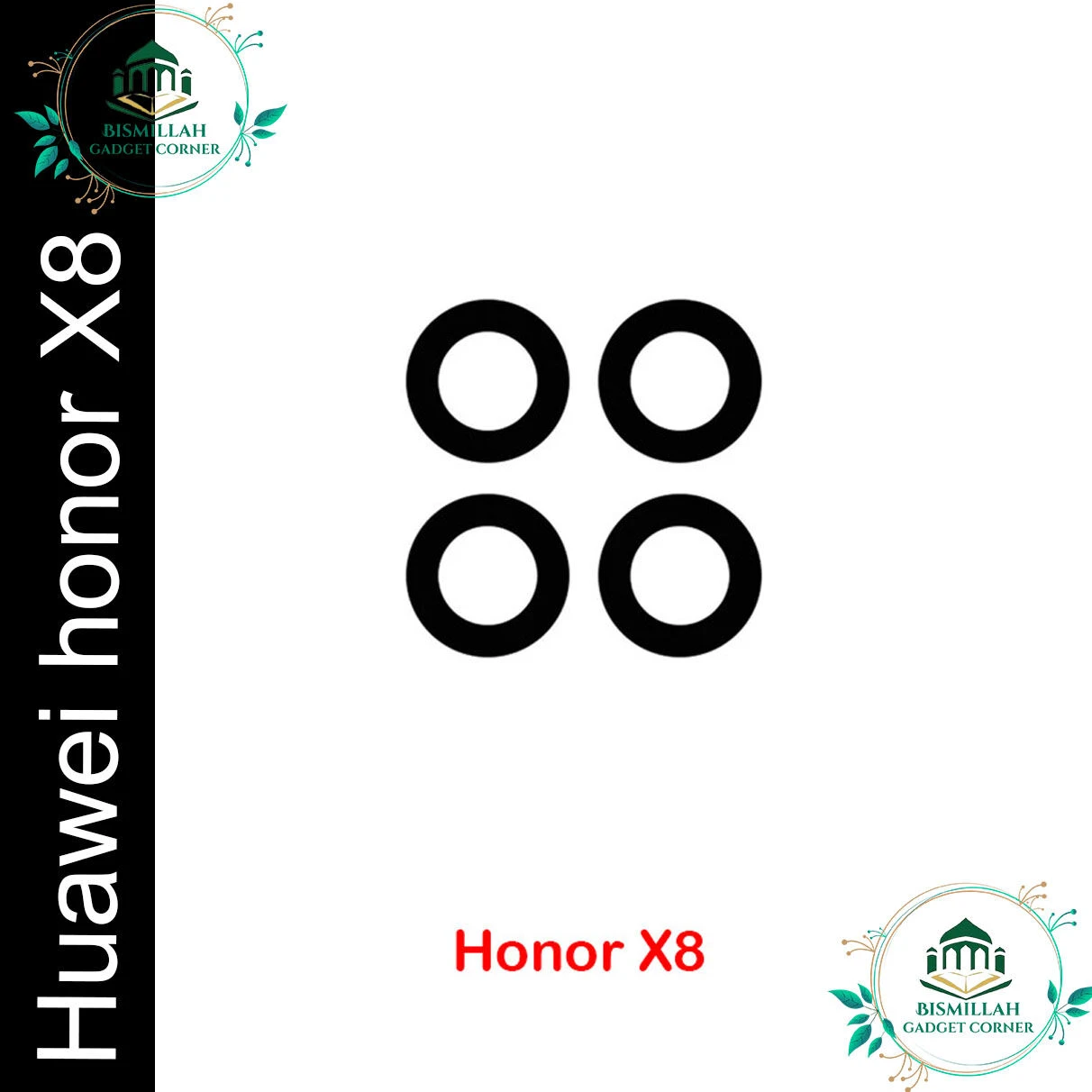 Main Camera Glass For Huawei honor X8 Rear Facing Camera Glass Lens Replacement