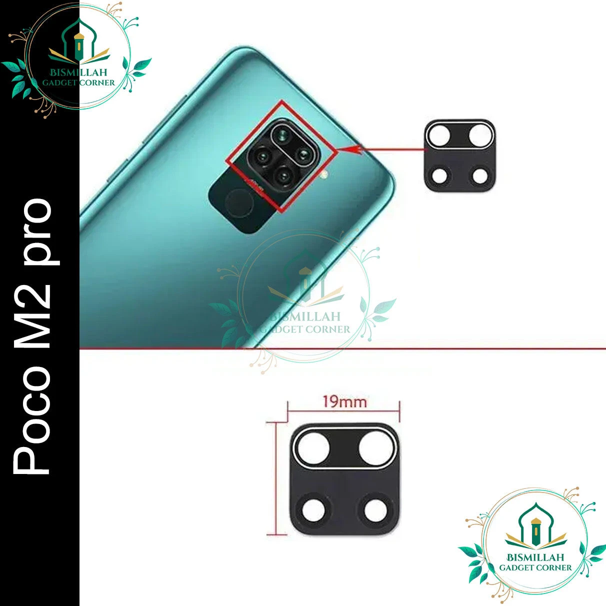 Back Camera Glass Lens Camera Lens for Poco m2 pro Main camera glass
