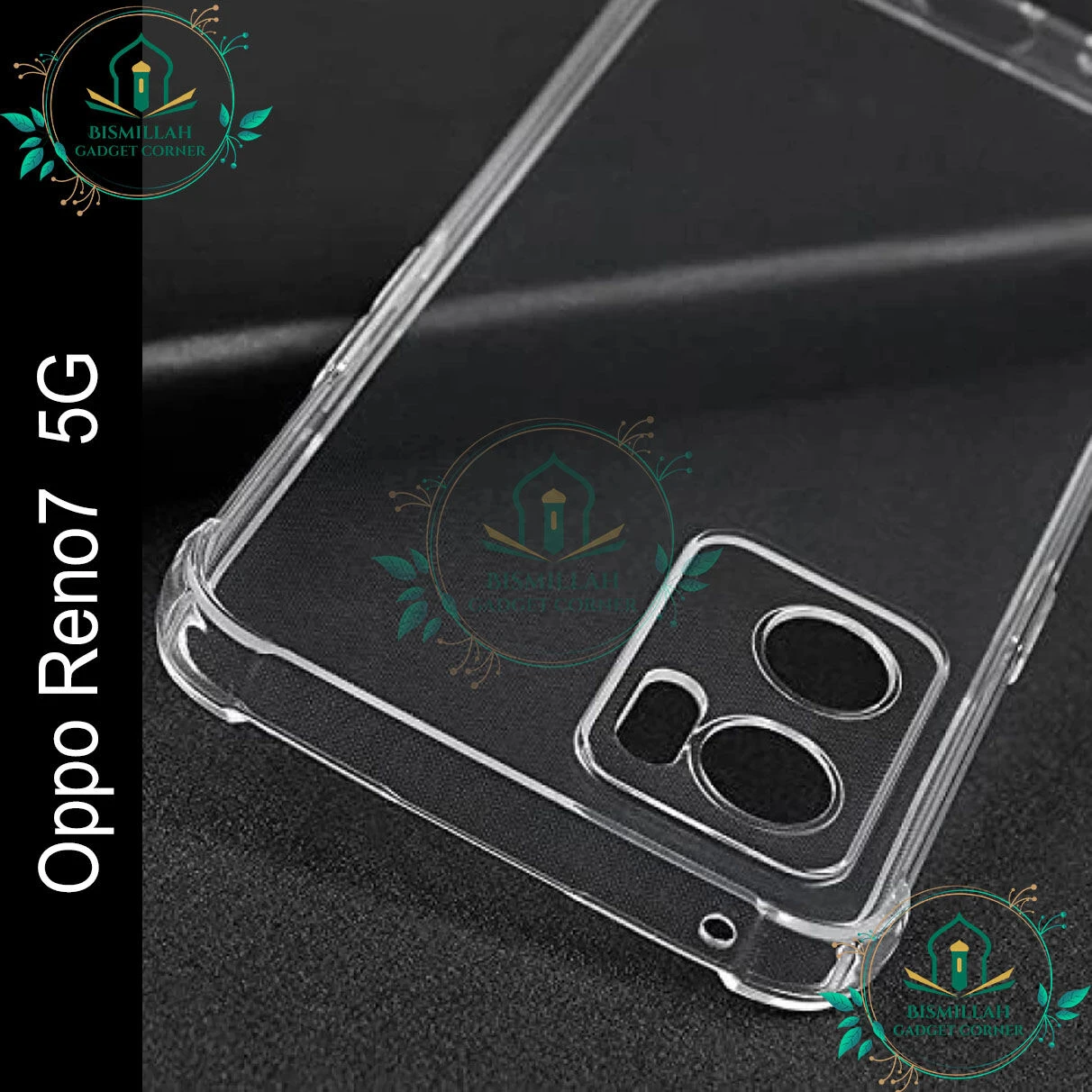 Transparent back cover For Oppo Reno7 5G Luxury transparent Protect Back Cover Soft Case