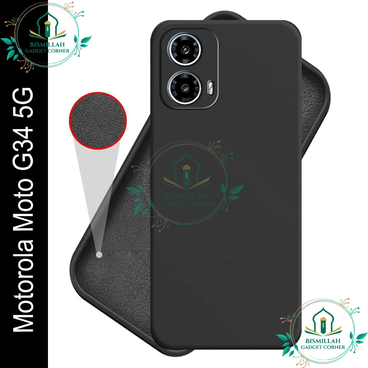 Premium Liquid Silicone Phone case for Motorola Moto G34 5G Liquid Silicon Mobile Back Case Soft Silicone Phone Cover