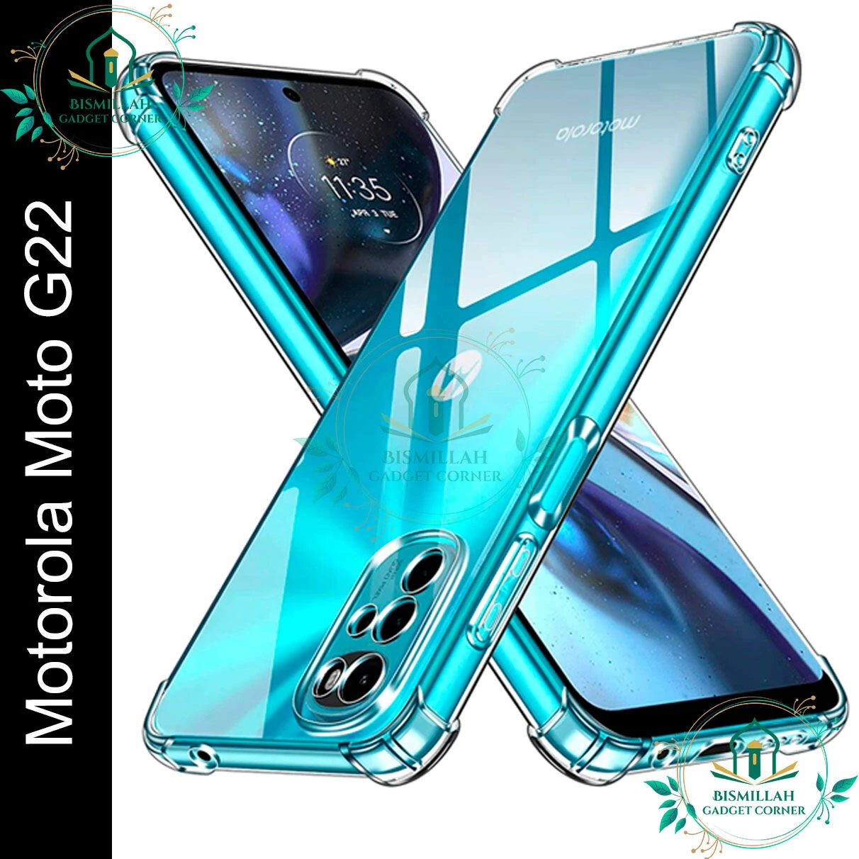 Transparent back cover For Motorola Moto G22 Luxury transparent Protect Back Cover Soft Case