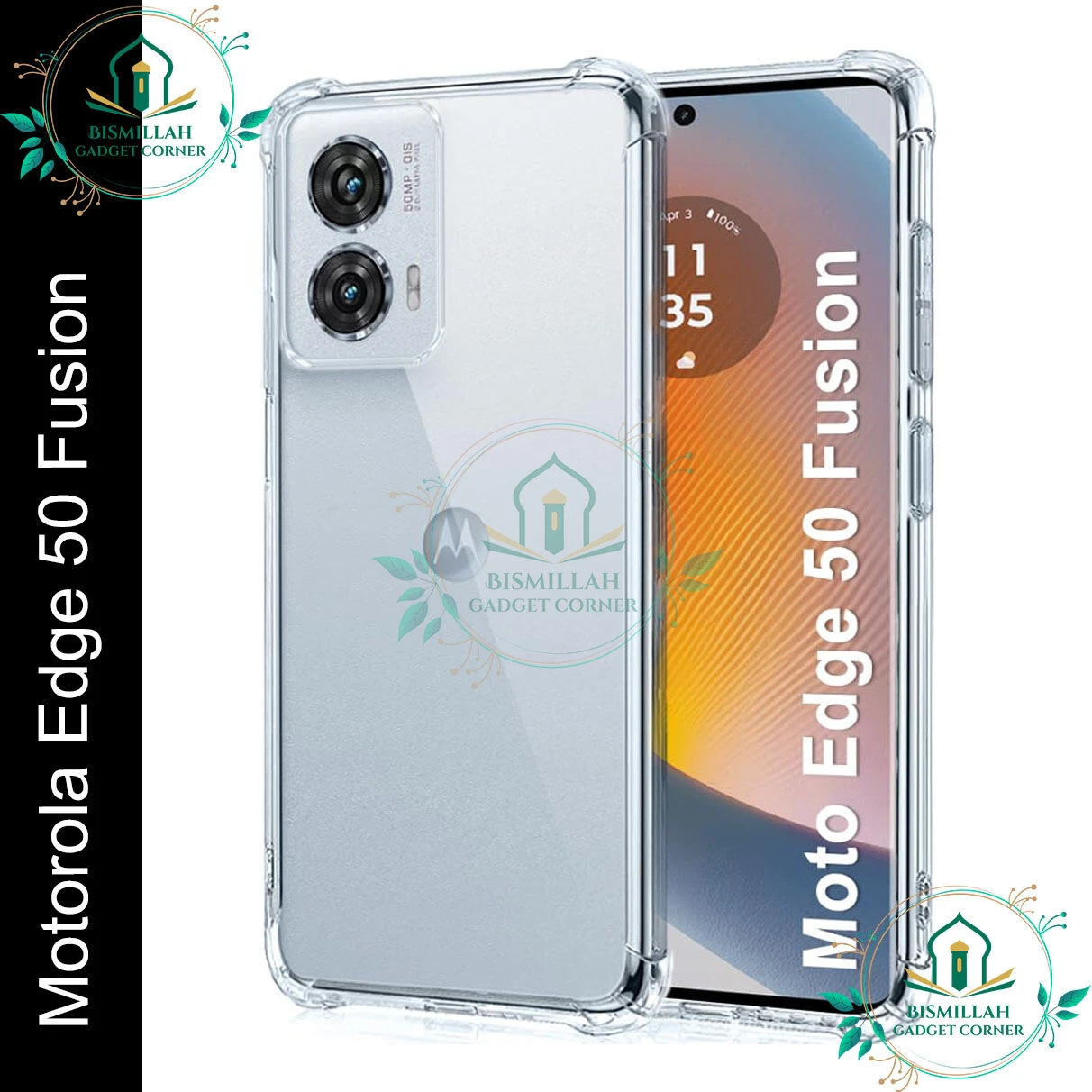 Transparent back cover For Motorola Edge 50 Fusion Luxury transparent Protect Back Cover Soft Case