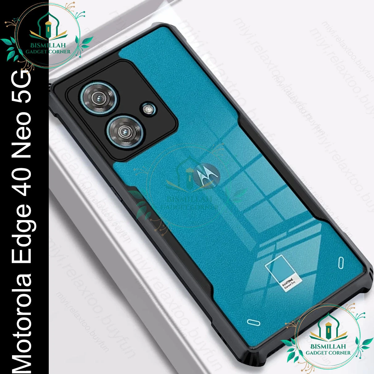 Xundd Back Cover for Motorola Edge 40 Neo 5G Transparent Hybrid Hard PC Back Bumper
