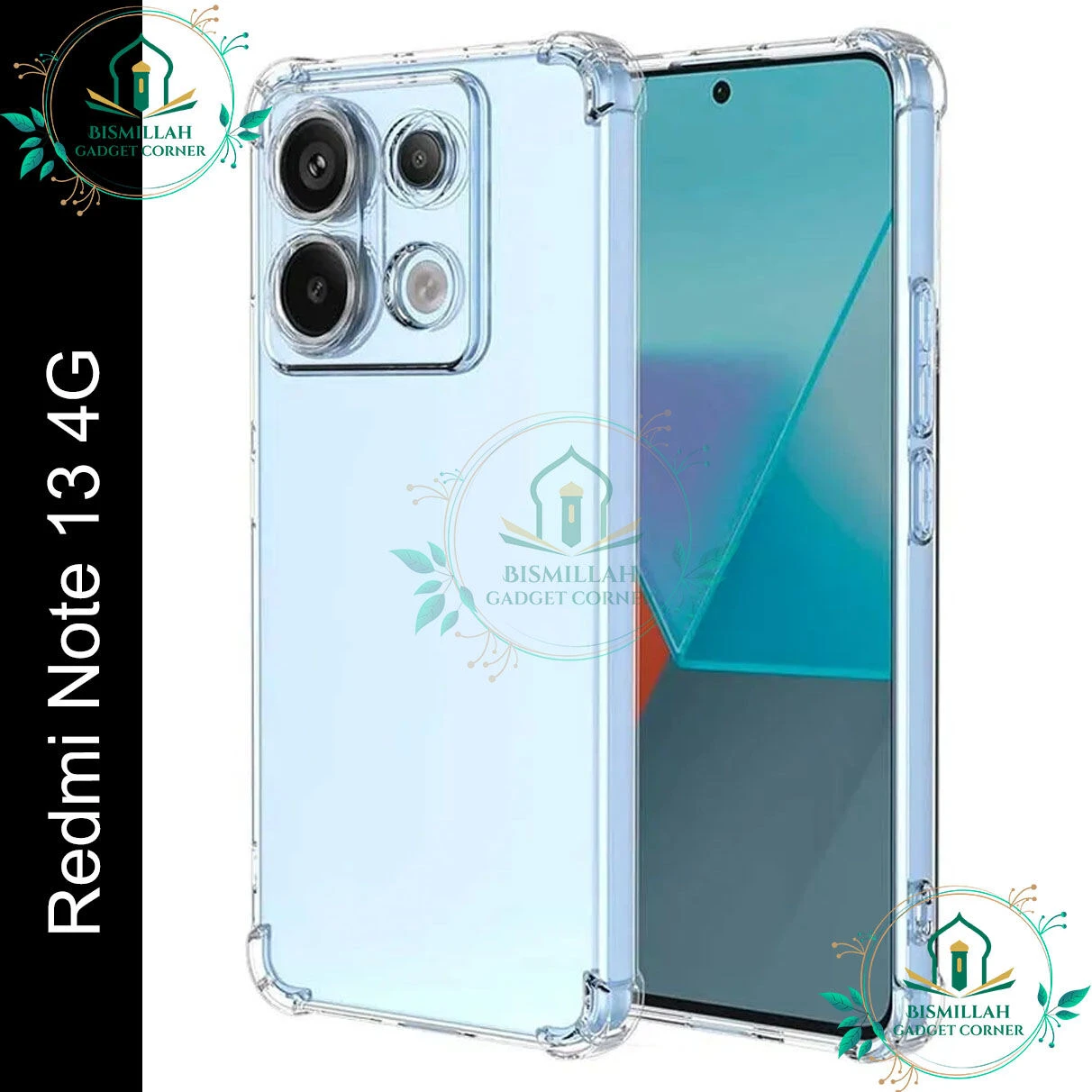 Transparent back cover For Xiaomi Redmi Note 13 4G Luxury transparent Protect Back Cover Soft Case