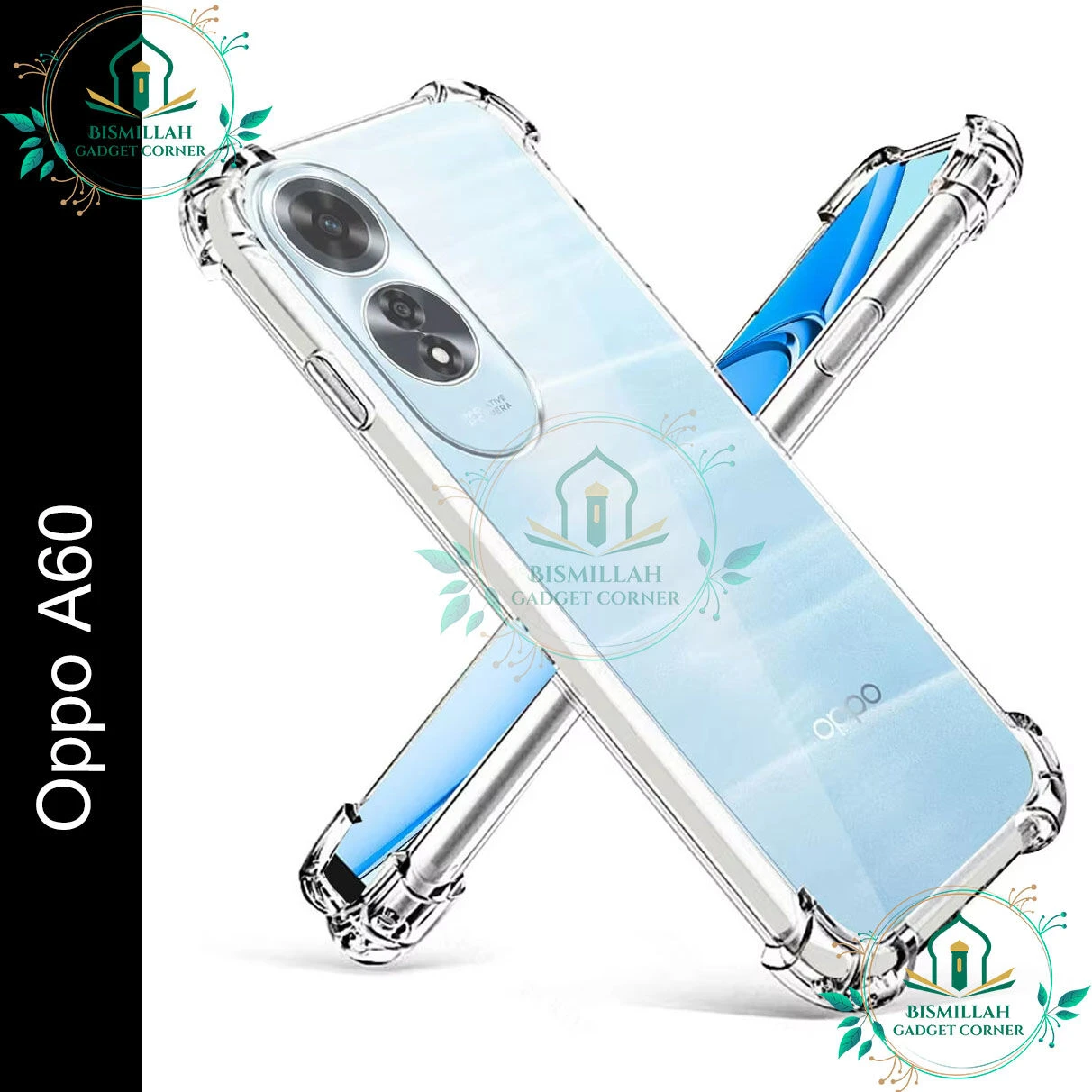 Transparent back cover For OPPO A60 Luxury transparent Protect Back Cover Soft Case