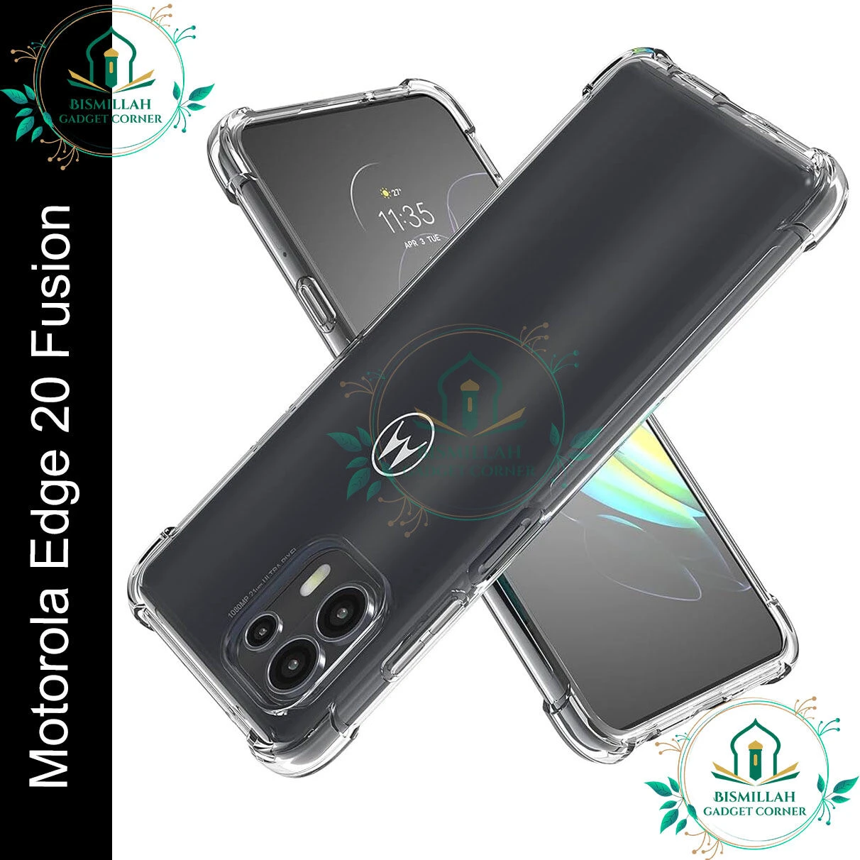 Transparent back cover For Motorola Edge 20 Fusion Luxury transparent Protect Back Cover Soft Case