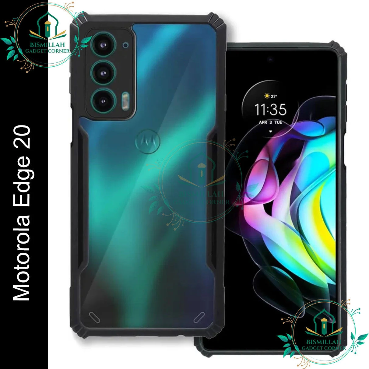 Xundd Back Cover for Motorola Edge 20 Transparent Hybrid Hard PC Back Bumper