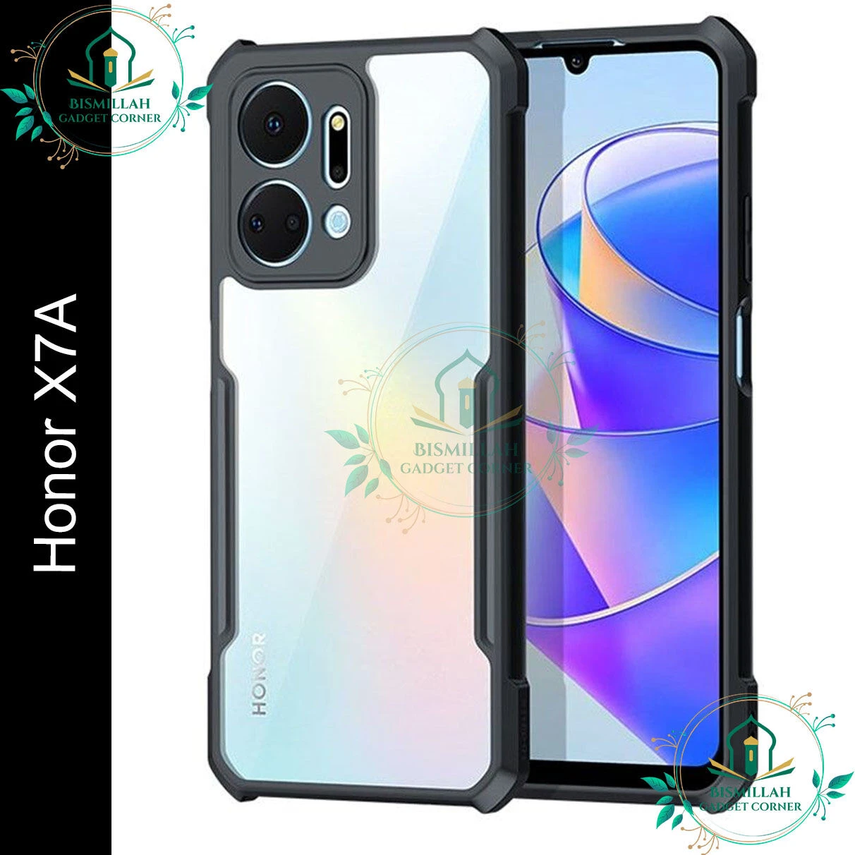 Xundd Back Cover for Honor X7a Transparent Hybrid Hard PC Back Bumper