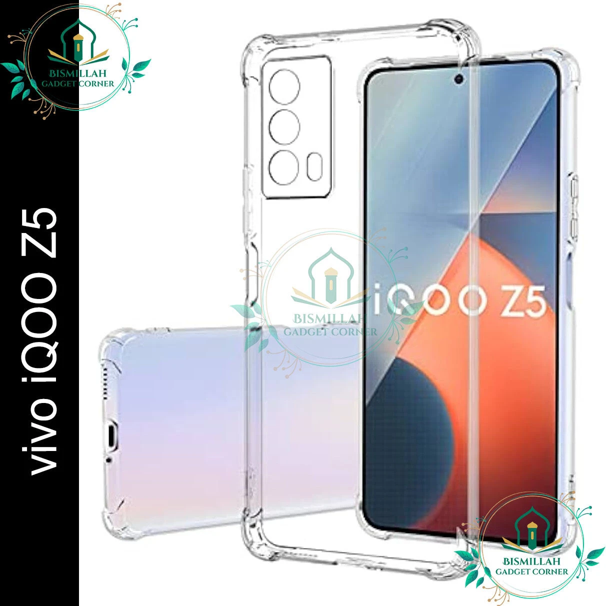 Transparent back cover For vivo iQOO Z5 5G Luxury transparent Protect Back Cover Soft Case