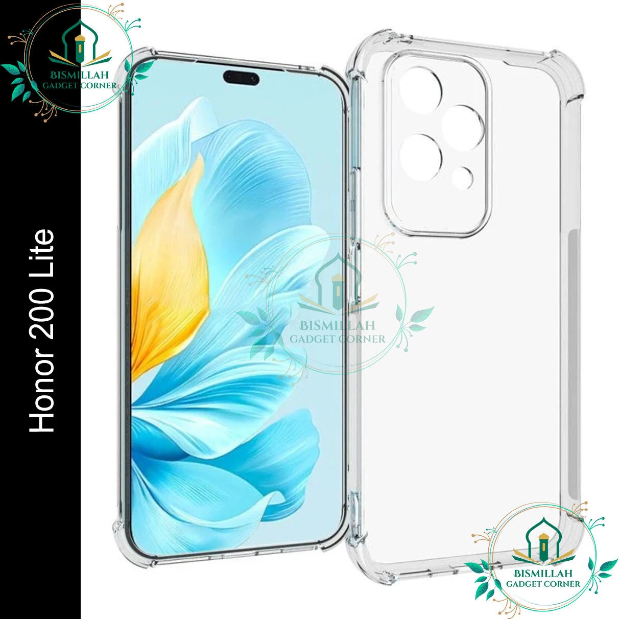 Transparent back cover For Honor 200 Lite 5G Luxury transparent Protect Back Cover Soft Case