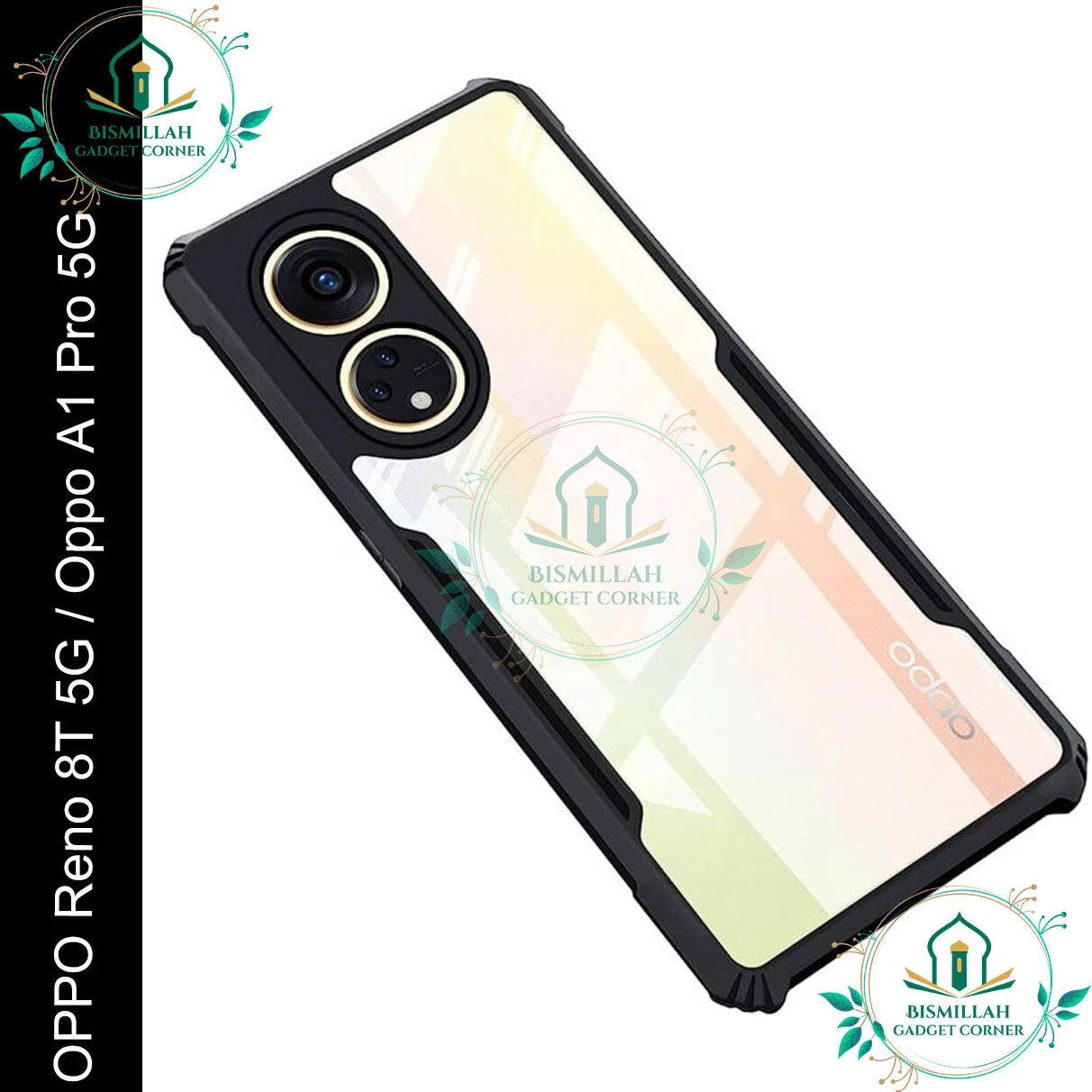 Xundd Back Cover for Oppo Reno8 T 5G / Oppo A1 Pro 5G Transparent Hybrid Hard PC Back Bumper
