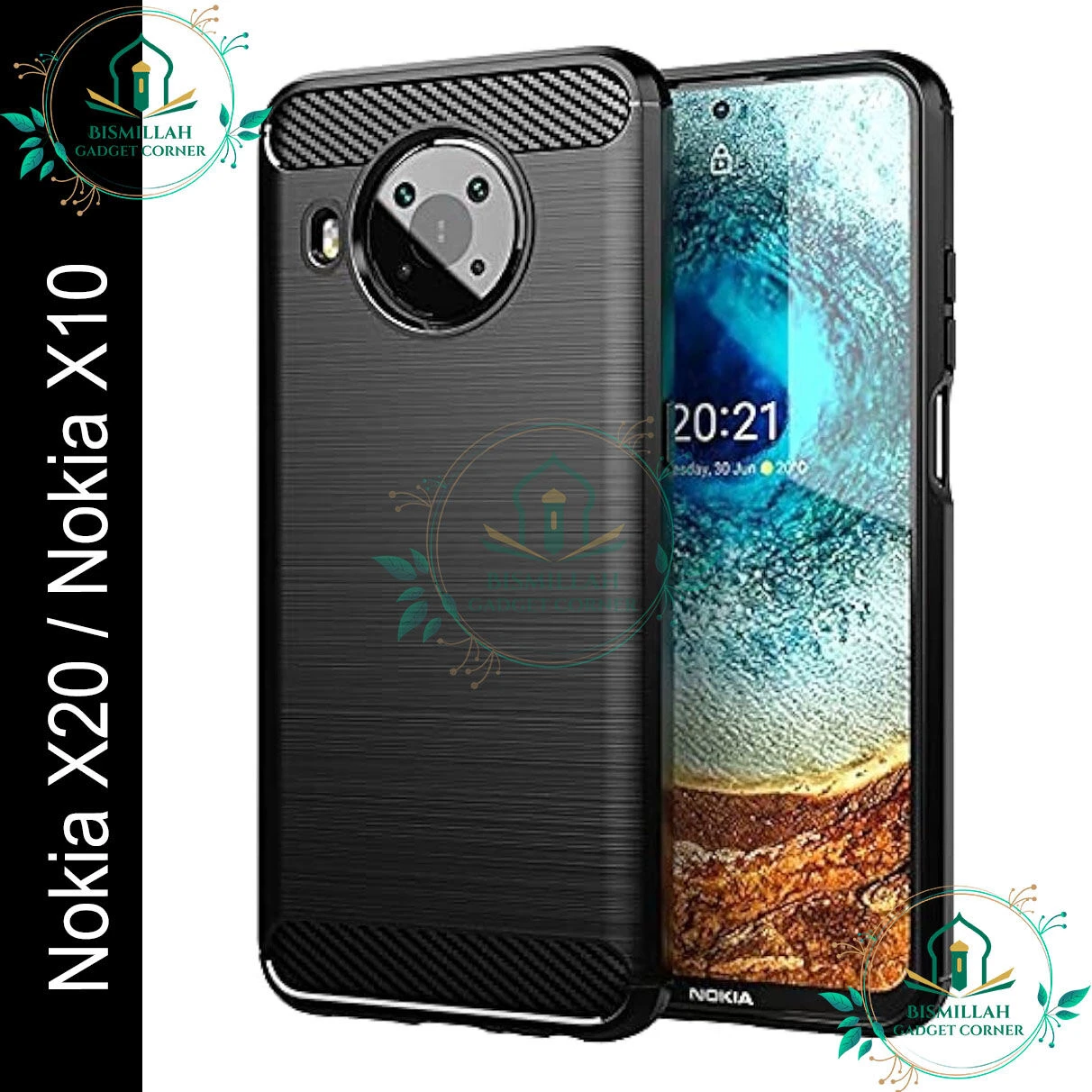 Spigen cover For Nokia X20 / Nokia X10 Carbon Fiber Back cover Soft Slim Fashion Non-Slip Protective Carbon Fiber Phone Case