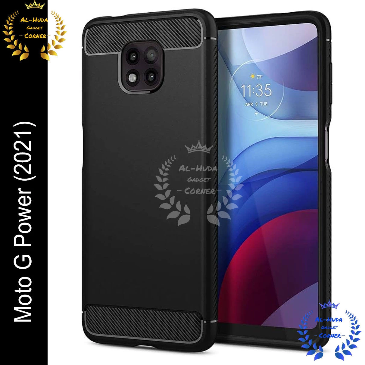Spigen cover For Motorola Moto G Power (2021) / Motorola Moto G Power 2021 Carbon Fiber Back cover Soft Slim Fashion Non-Slip Protective Carbon Fiber Phone Case