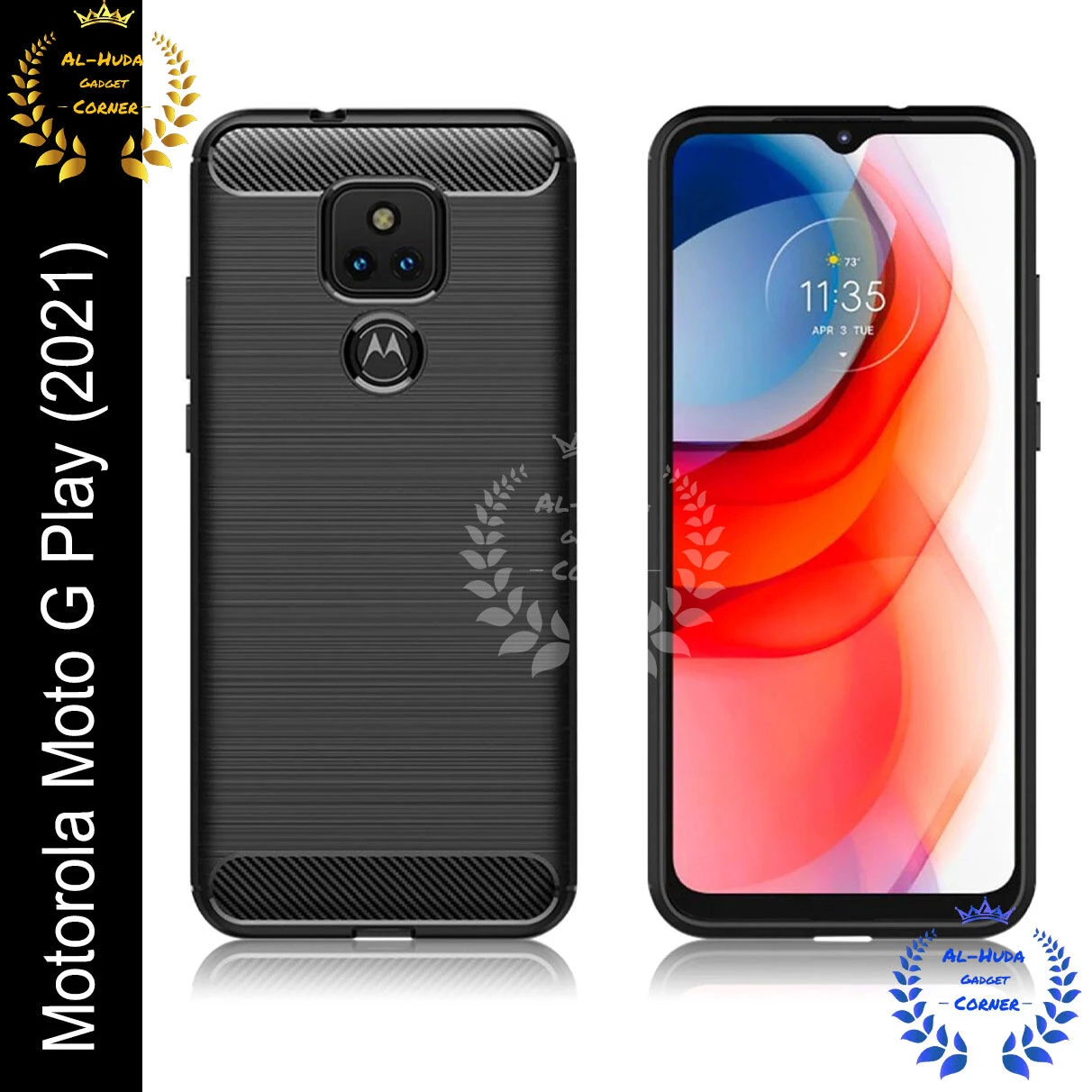 Spigen cover For Motorola Moto G Play (2021) / Motorola Moto G Play 2021 Carbon Fiber Back cover Soft Slim Fashion Non-Slip Protective Carbon Fiber Phone Case