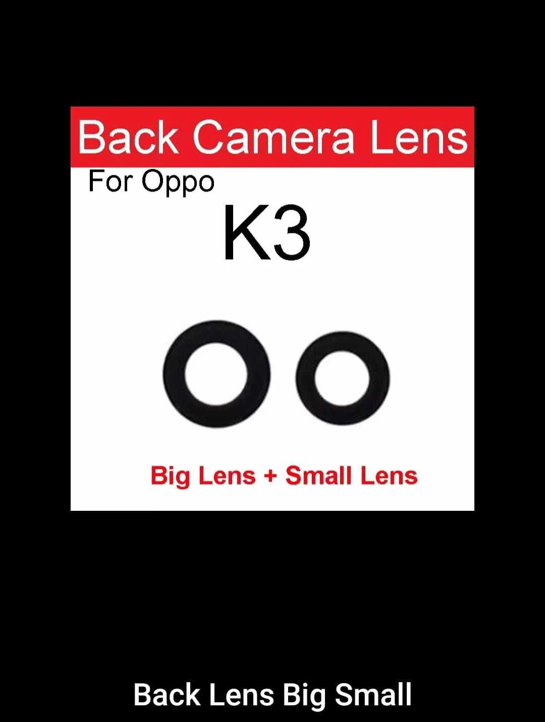 For Oppo K3 main camera glass Rear Facing Camera Glass Lens Replacement