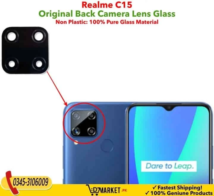 For Realme C15 camera main glass Rear Facing Camera Glass Lens Replacement