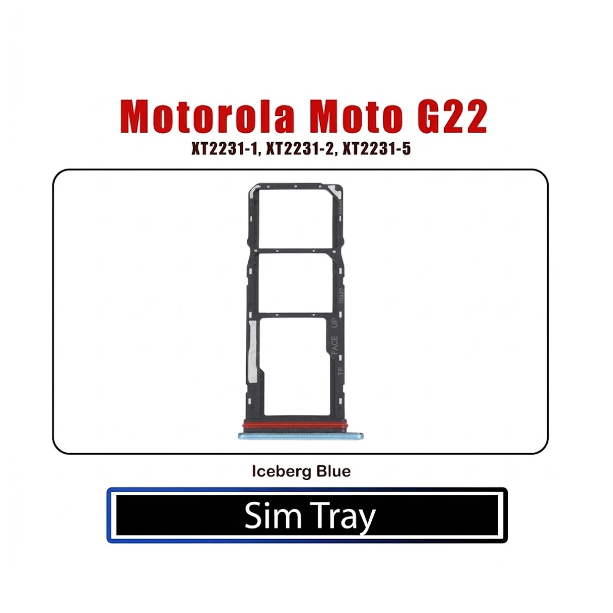 Motorola Moto G22 Sim Tray / Sim Slot /SD Card Tray /Holder Card compatible Replacement Parts (XT2231-1, XT2231-2, XT2231-5)
