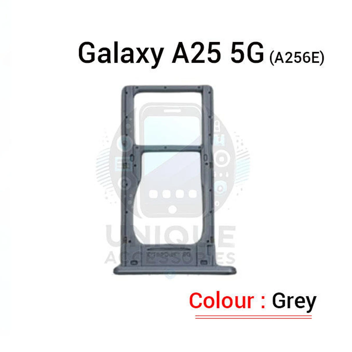 Samsung Samsung Galaxy A25 5G A256 Sim Tray Micro SD Card Slot with Sim Ejector Pin Replacement PartsGalaxy A25 5G A256 Sim Tray Micro SD Card Slot with Sim Ejector Pin Replacement Parts