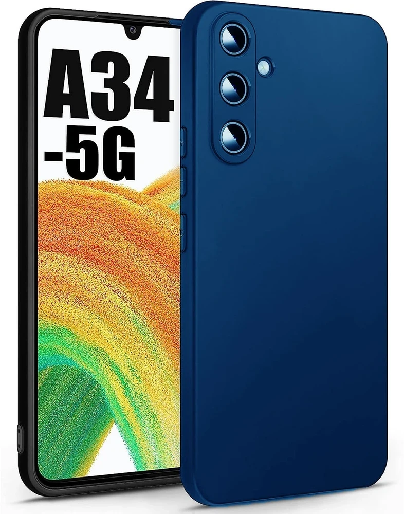 Samsung Galaxy A34 5G ALL Type of Back cover Silicone  Xundd  Pani cover Transparent cover Premium Hand Case Blue Silicone