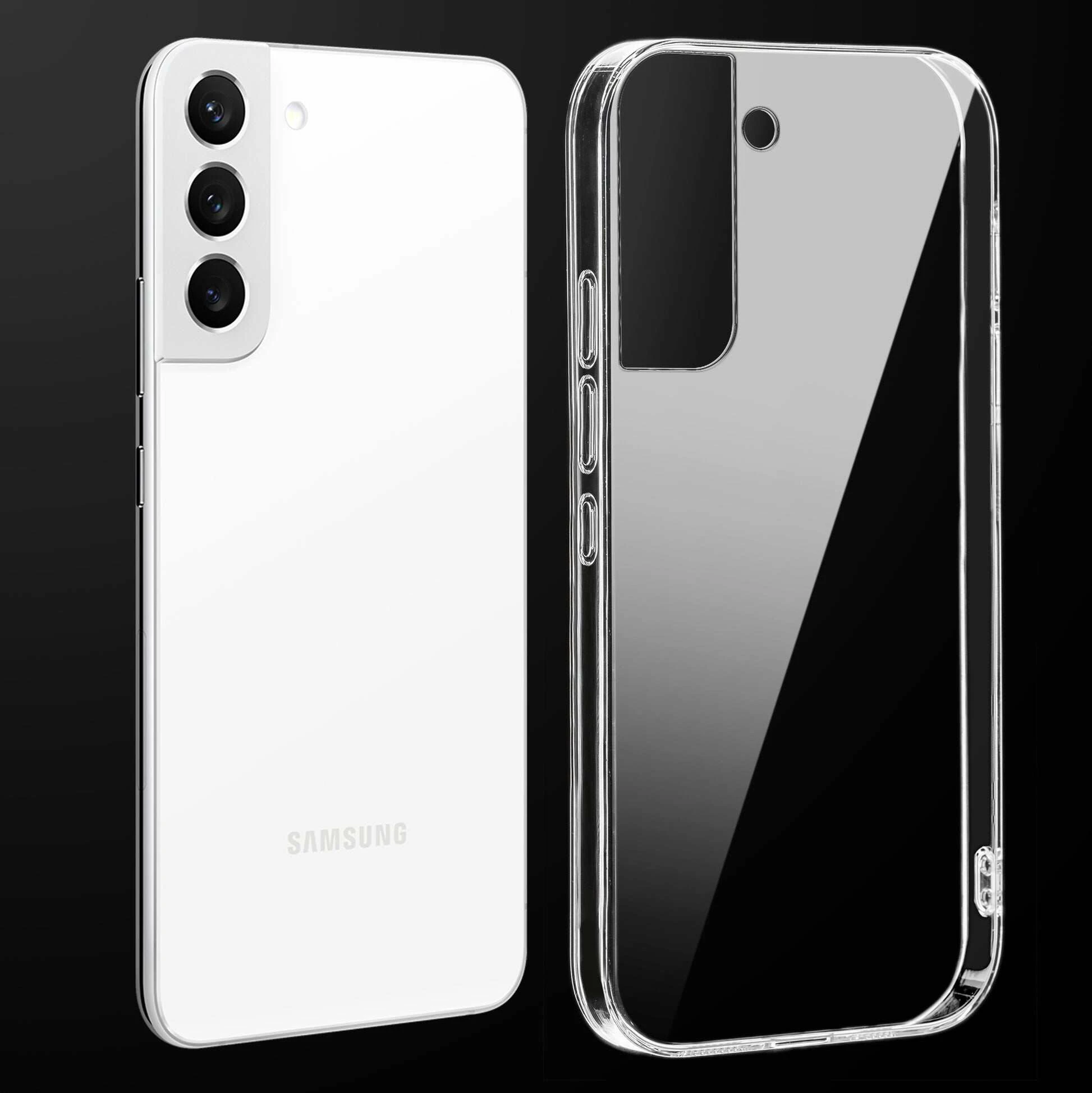 Anti Yellow Clear Back Cover Case Samsung S22 PLUS (TPU case | Raised Edges for Full Camera Protection | Anti-yellow Clear)