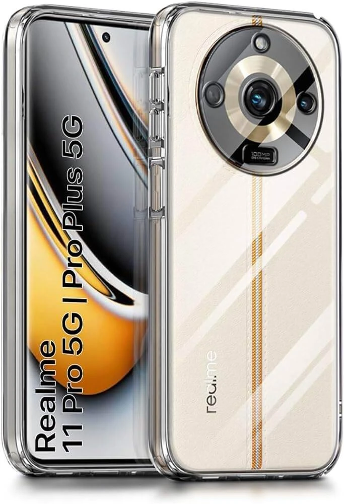 Anti Yellow Clear Back Cover Case REALME 11 PRO PLUS (TPU case | Raised Edges for Full Camera Protection | Anti-yellow Clear)