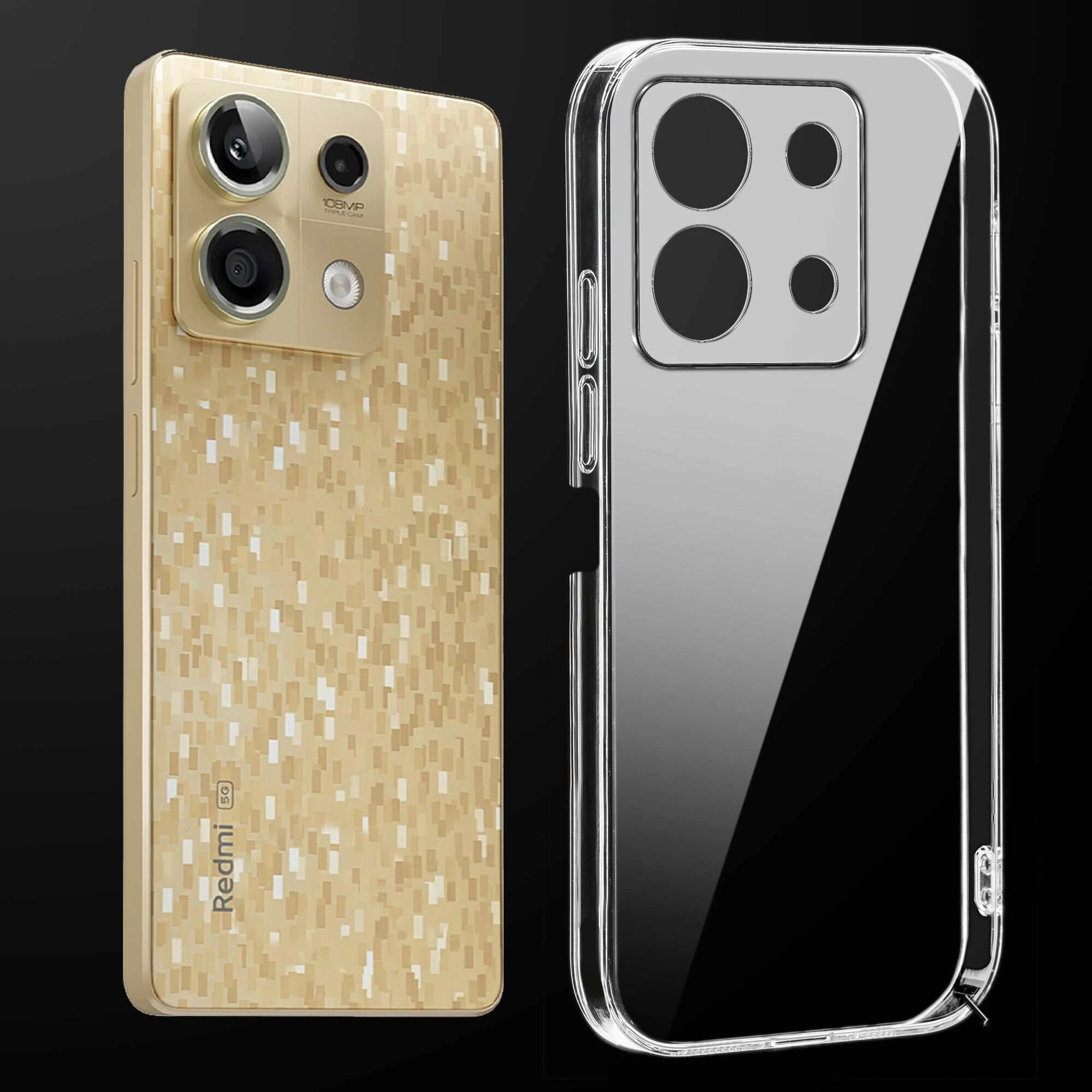 Anti Yellow Clear Back Cover Case REDMI NOTE 13 PRO 5G (TPU case | Raised Edges for Full Camera Protection | Anti-yellow Clear)