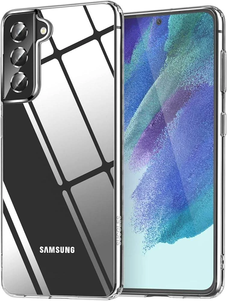Anti Yellow Clear Back Cover Case Samsung S21 FE (TPU case | Raised Edges for Full Camera Protection | Anti-yellow Clear)