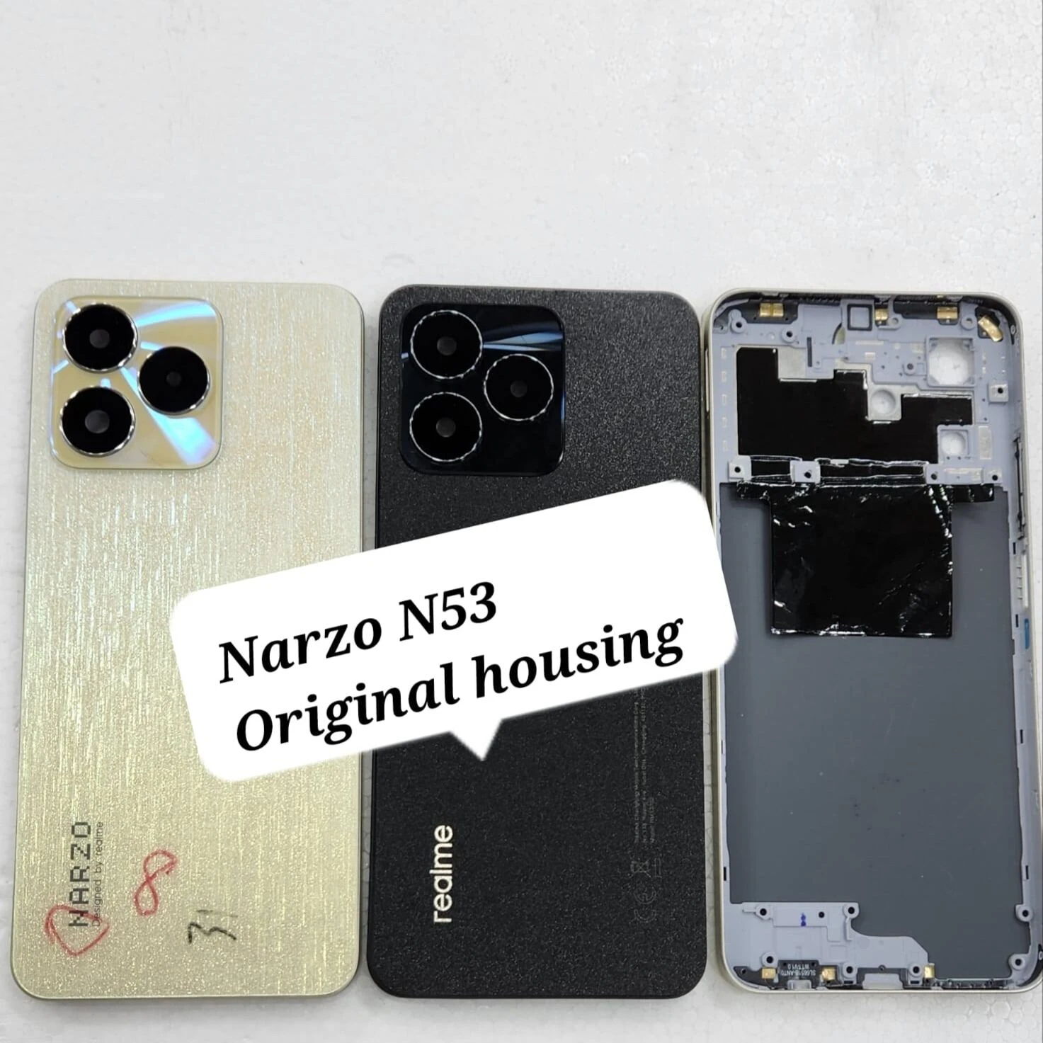 realme narzo n53 (Backshell) Back Panel with Side Frame Housing