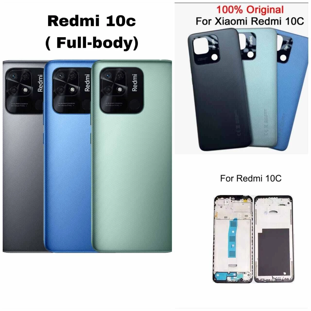 Full Body Housing for Xiaomi Redmi 10C 4G