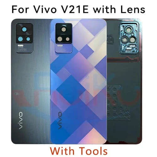 Vivo v21e এর জন্য ব্যাকশেল রিয়ার ব্যাটারি হাউজিং মোবাইল ফোনের কেস রিপ্লেসমেন্ট স্পেয়ার পার্টস