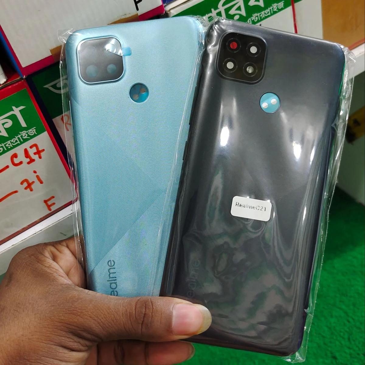 Realme C20 Replacement Backshell Panel + midel frame for Realme C20 Edition Battery Back Door Back panel