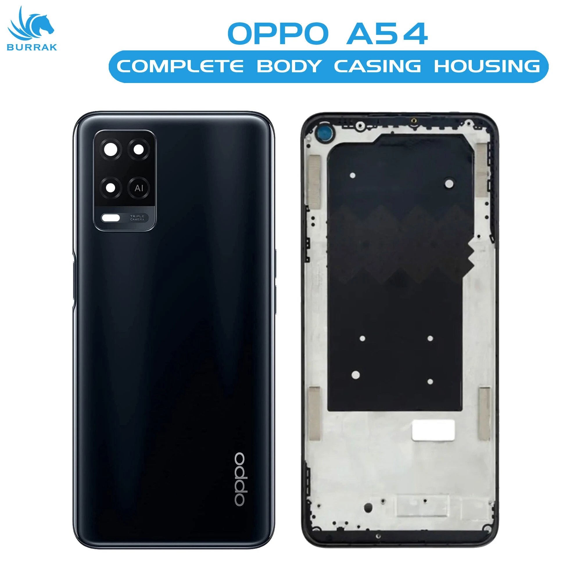 Oppo A54 Full Body Housing / Middle Frame Chassis with Back Panel