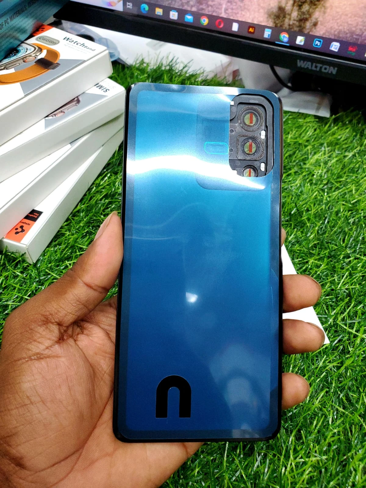 Original For Vivo V23 Pro Battery Cover Door Back Housing Rear Case For v23 pro V2312 Battery Door Replacement Parts+Camera Lens