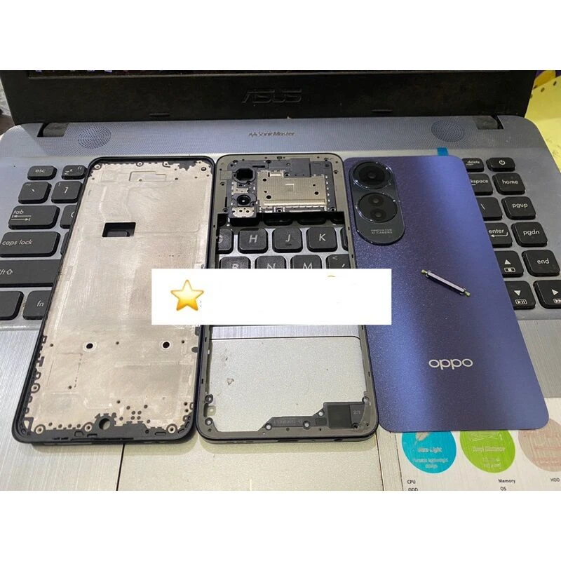 oppo a60 Full Body Housing / Middle Frame Chassis with Back Panel
