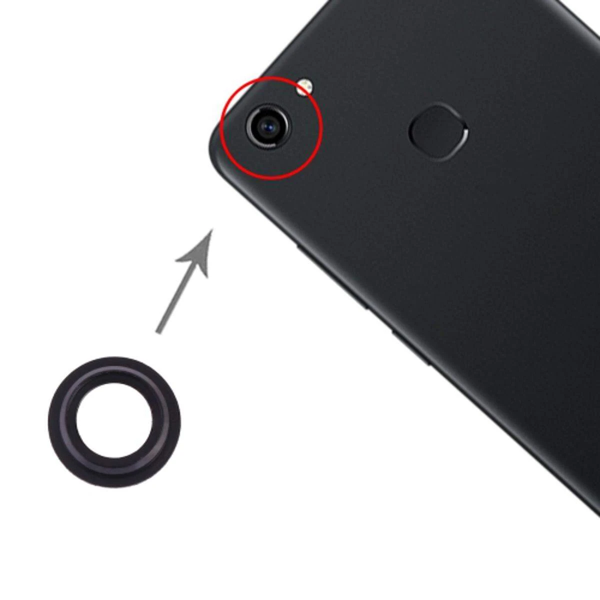 Camera Lens for Vivo Y81 Black