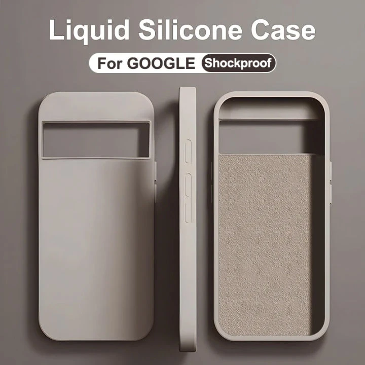 For Google Pixel 9 Silicone Back cover With Box Back cover Box Silicone Liquite Silicone Case Mobile Back Cover Case