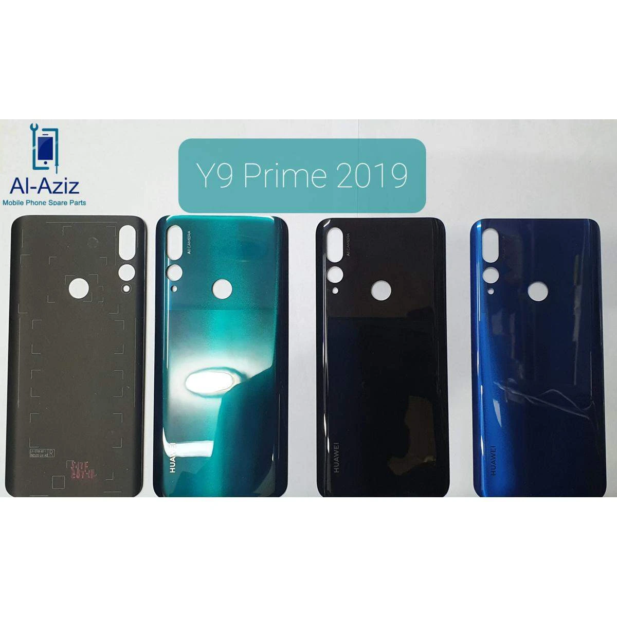 Huawei y9 prime 2019 আসল ব্যাক গ্লাস মেরামত প্রতিস্থাপন রিয়ার ব্যাটারি ডোর হাউজিং কভার