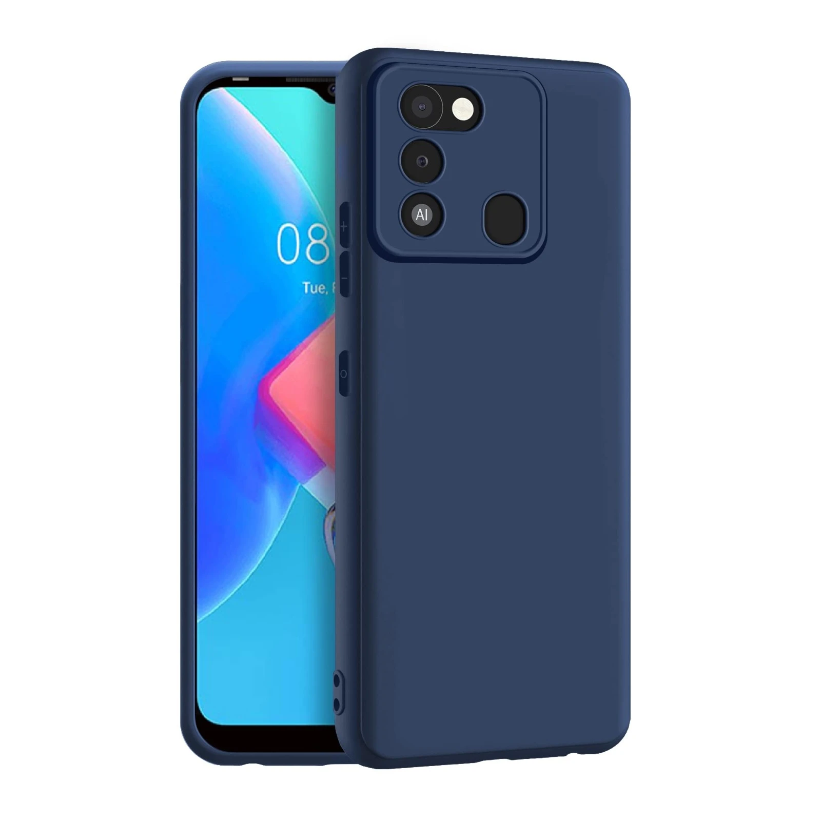 For Tecno Spark 8C / Tecno Spark Go 2022 Heavy Strong Liquid Silicone Soft Gel Rubber Shockproof Cover Case