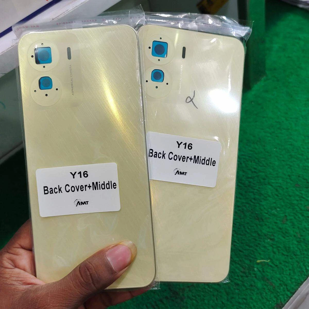 Replacement Backshell Panel+ midel frame for vivo Y16 Battery Back Door Back panel