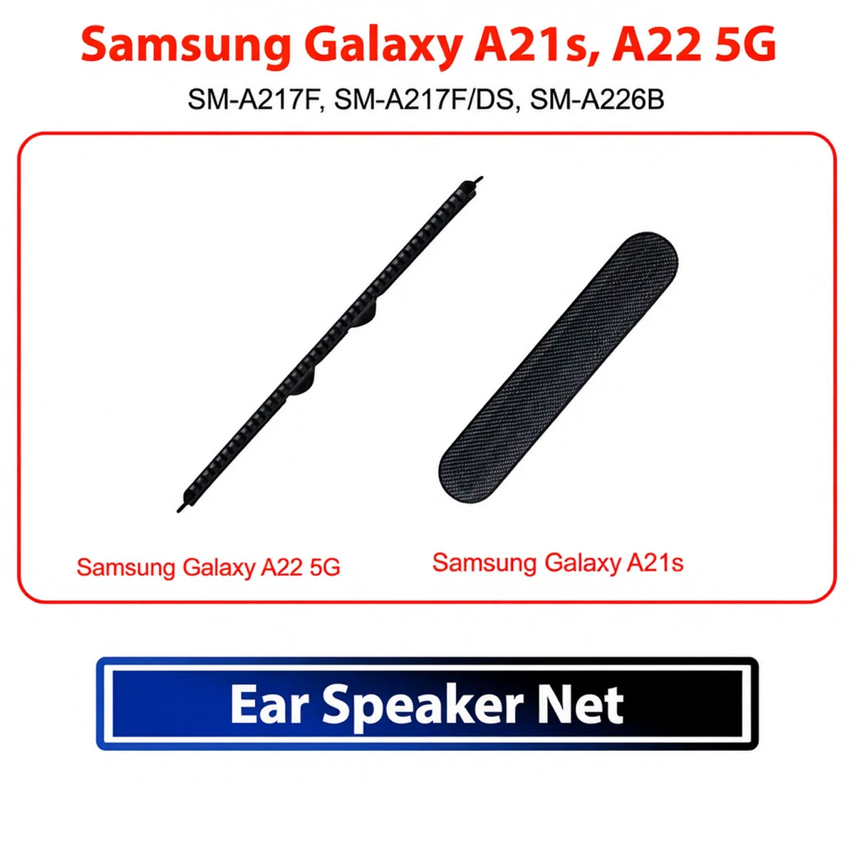 Samsung Galaxy A21s, A22 5G Earpiece Speaker Mesh Anti Dust Net Top Ear Speaker Dustproof Grill Replacement Repair Spare Part