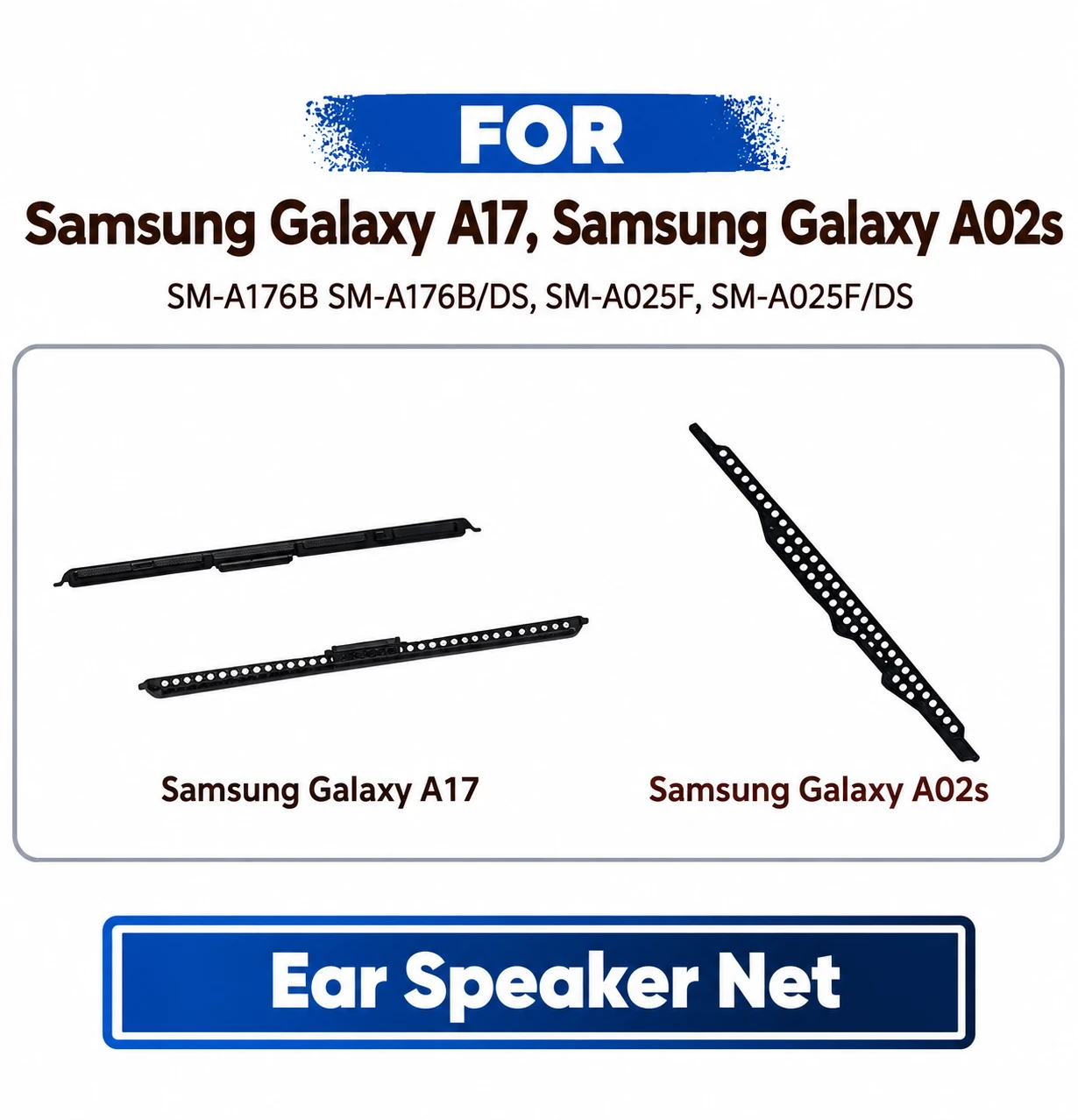 Samsung Galaxy A02s Ear Speaker Net Anti Dust Mesh Grill Replacement Part For SM-A176B SM-A176B/DS, SM-A025F, SM-A025F/DS