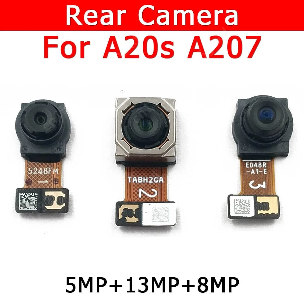 Back Rear Big Main Camera Module Flex Cable For Samsung Galaxy A20s A207F Small Front Camera Flex Replacement Parts