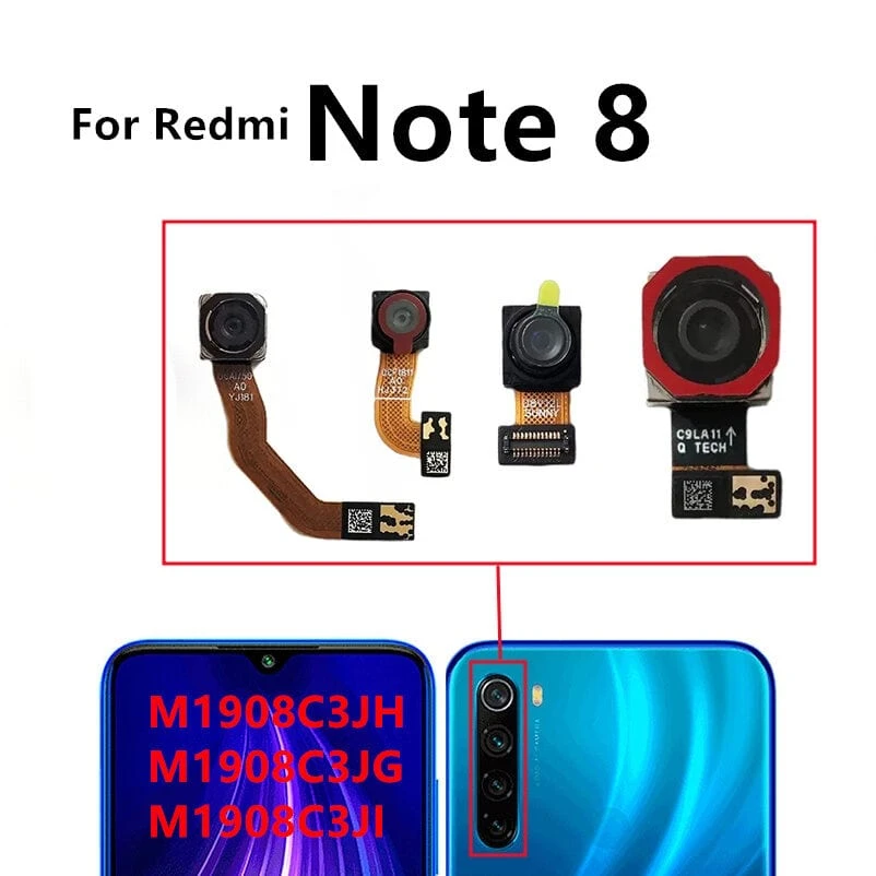 Rear Front Camera for Xiaomi Redmi Note 8 Selfie Frontal Backside Repair Facing Back Camera Module Replacement Spare Parts